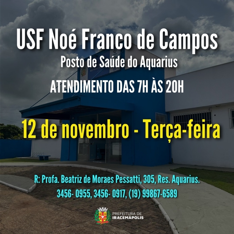 Noticia usf-noe-franco-de-campos-vai-realizar-atendimento-em-horario-estendido-no-dia